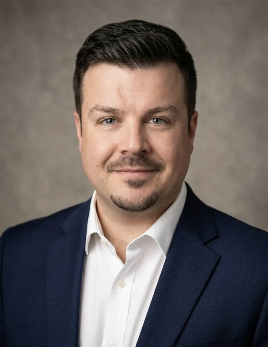 Daniel Pogodin in a business suit